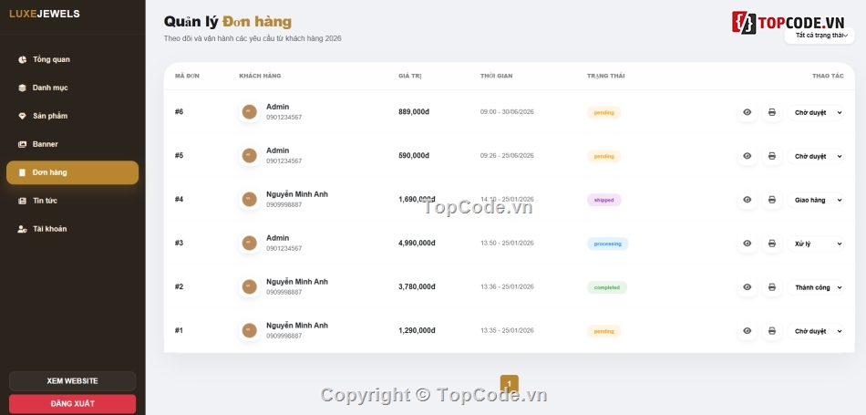 web bán trang sức,web trang sức,Jewel